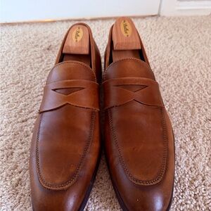 Vittorio Tan Leather Slip-On Loafers